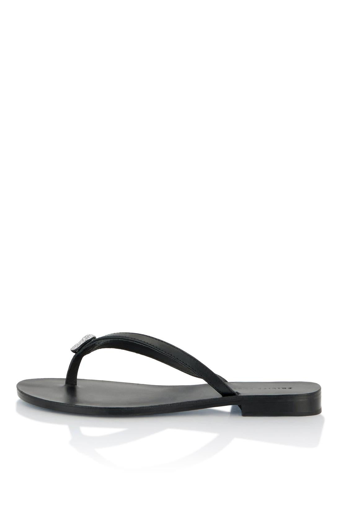 Philipp Plein Nappa Flip Flop Sandals Crystal Skull, Flache Schuhe