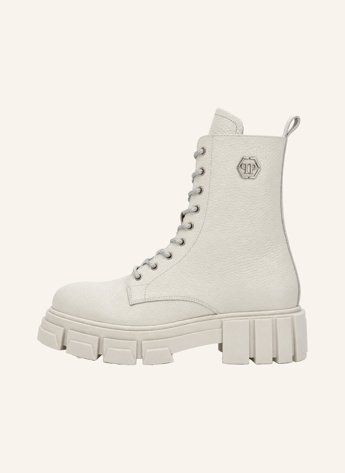 Philipp Plein Leather Boots Deer Print Laces Strass, Stiefel & Stiefeletten