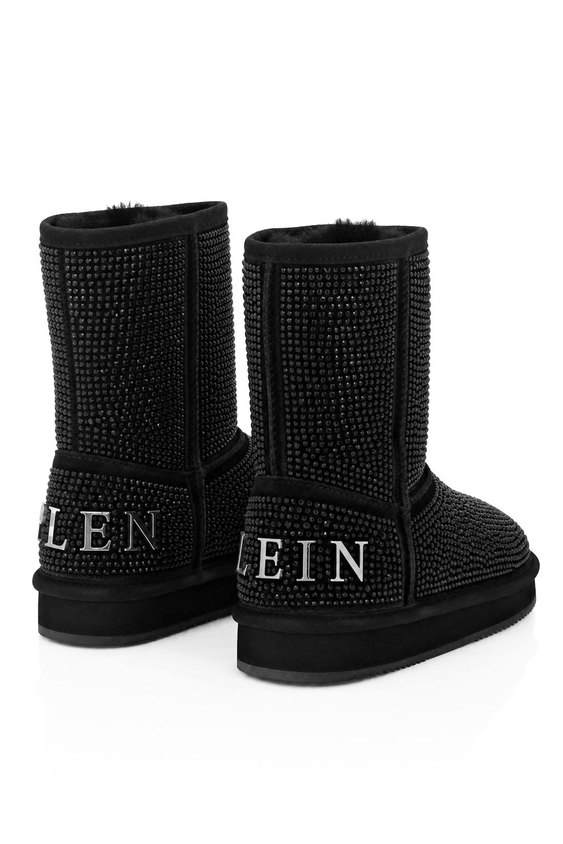 Philipp Plein Fake Suede Winter Boots Strass, Stiefel & Stiefeletten