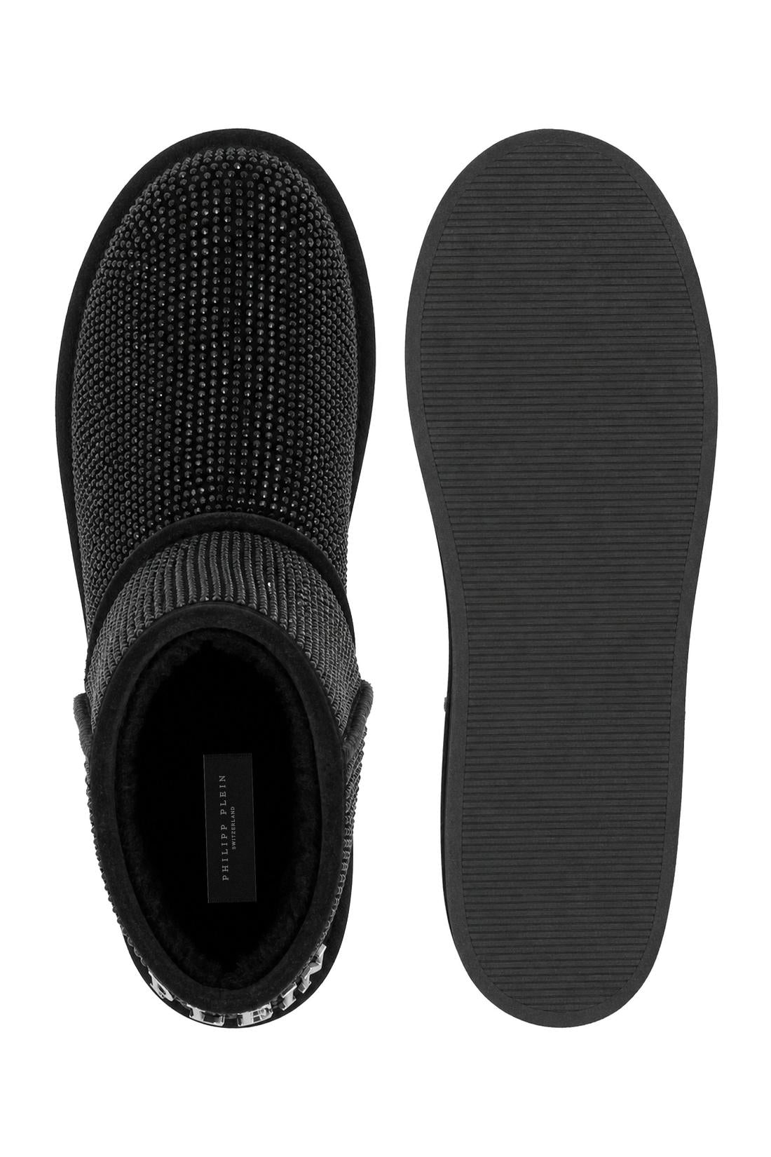 Philipp Plein Fake Suede Winter Boots Strass, Stiefel & Stiefeletten
