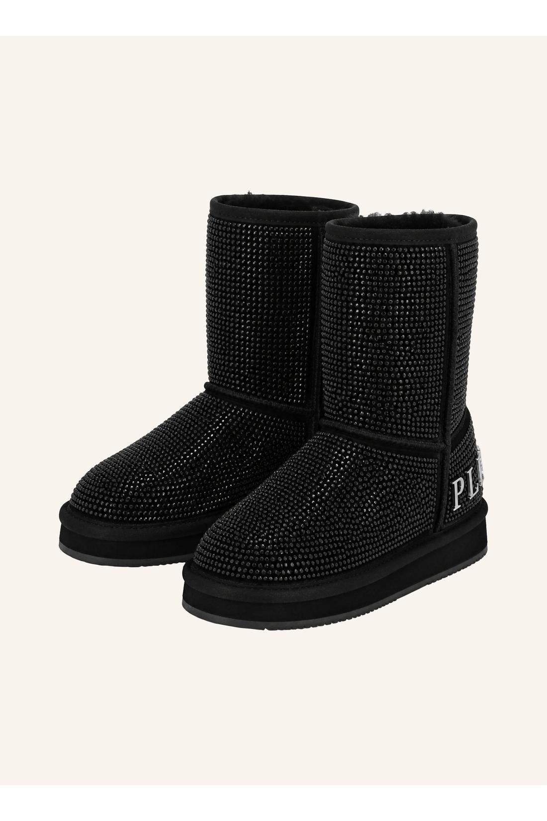 Philipp Plein Fake Suede Winter Boots Strass, Stiefel & Stiefeletten