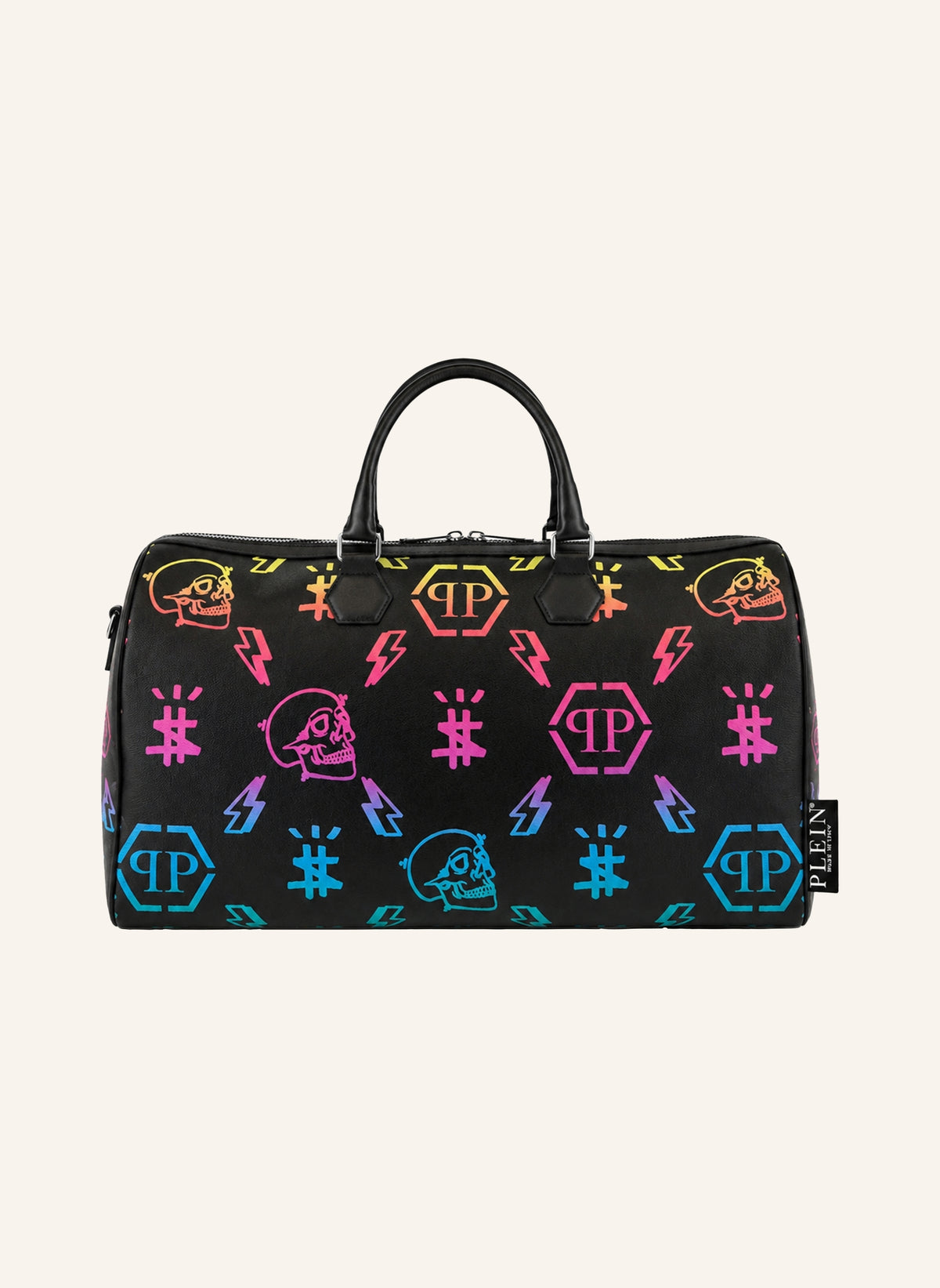 Leather Travel Bag Rainbow Monogram