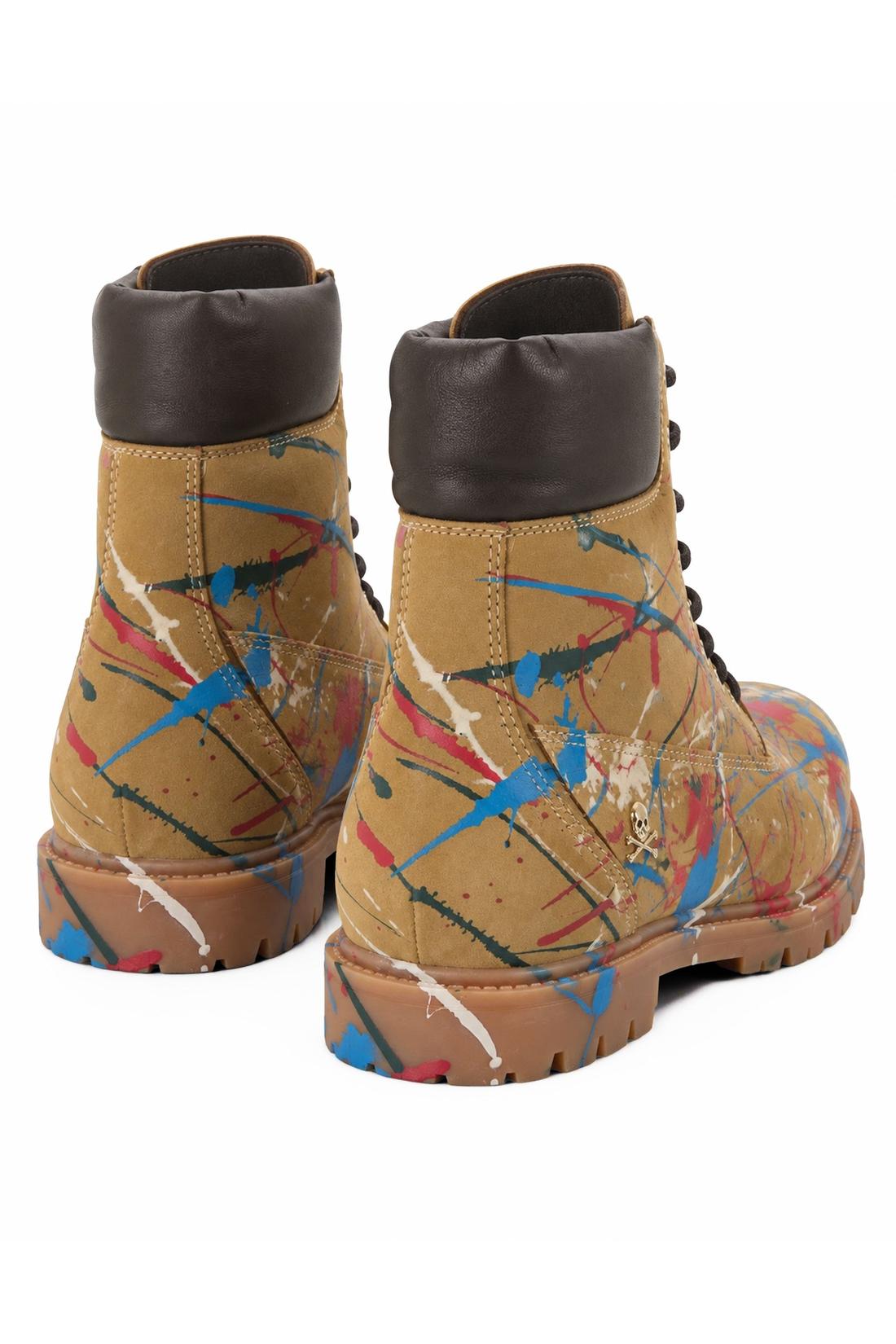 Philipp Plein Nubuck Boots Dripping Skull, Stiefel & Stiefeletten
