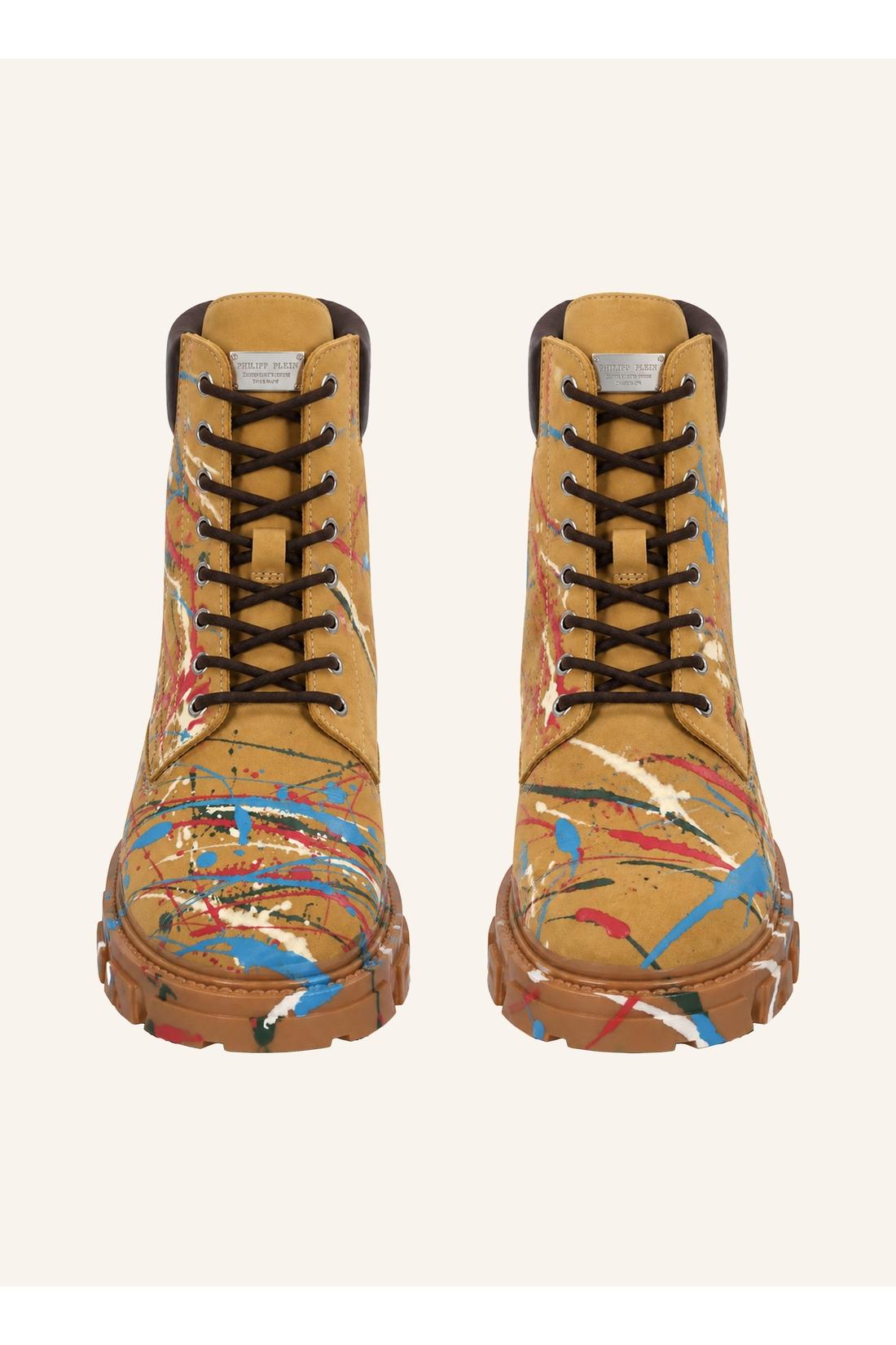Philipp Plein Nubuck Boots Dripping Skull, Stiefel & Stiefeletten