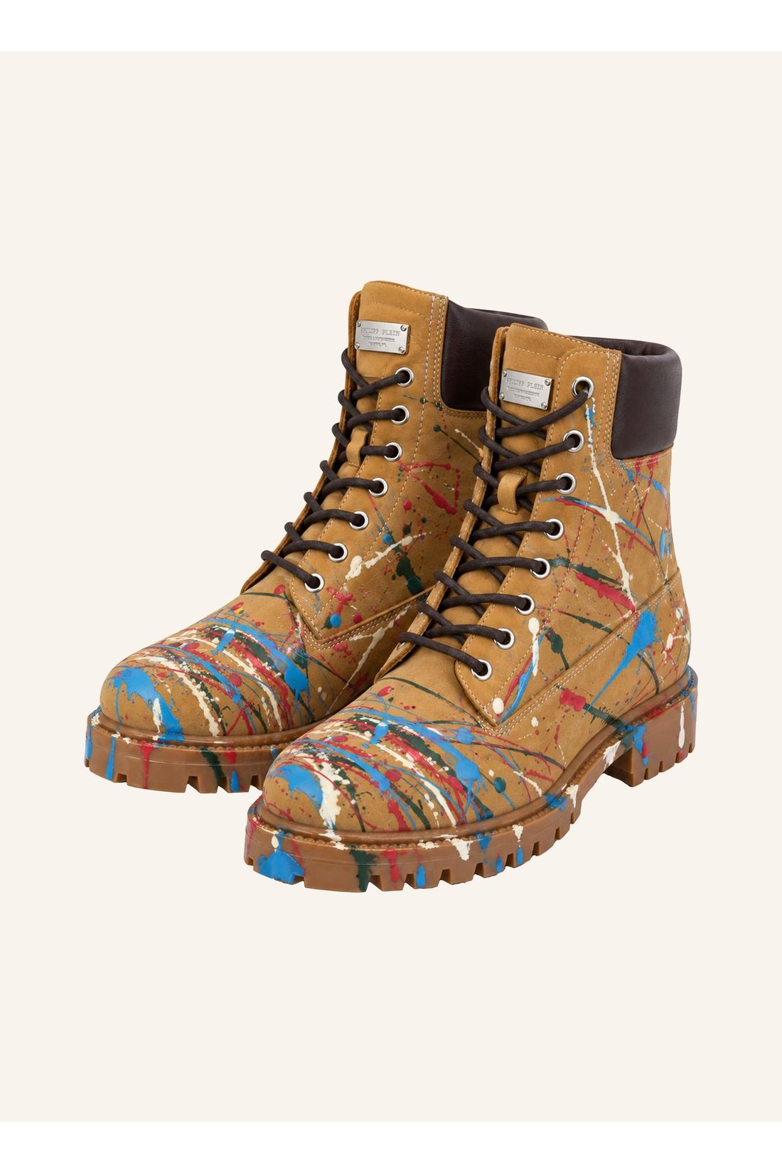 Philipp Plein Nubuck Boots Dripping Skull, Stiefel & Stiefeletten