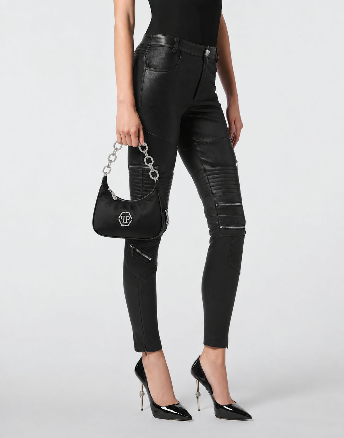 Leather Shoulder Bag Hexagon