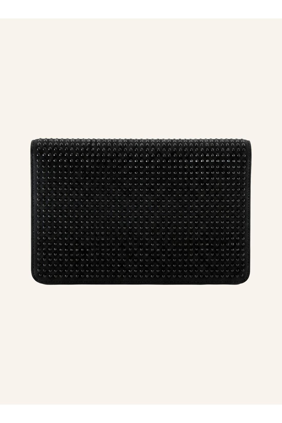 Suede Clutch Bag Full Stones