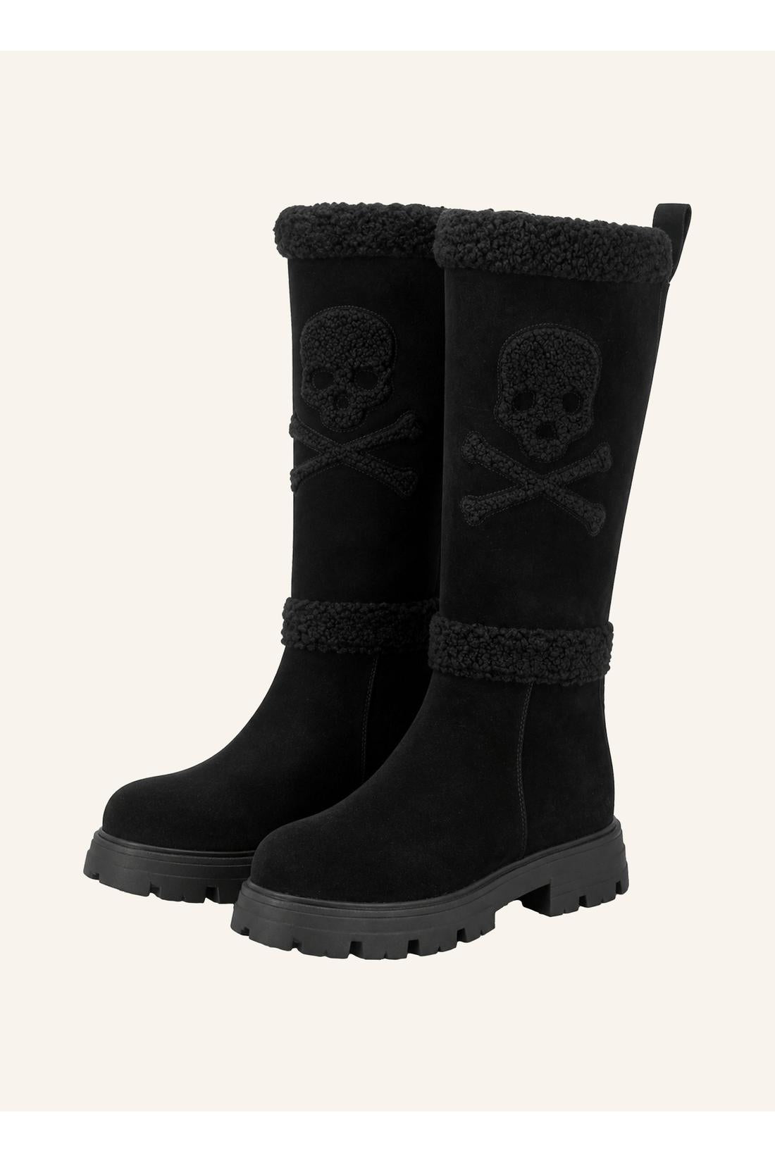 Suede Boots Skull And Bones