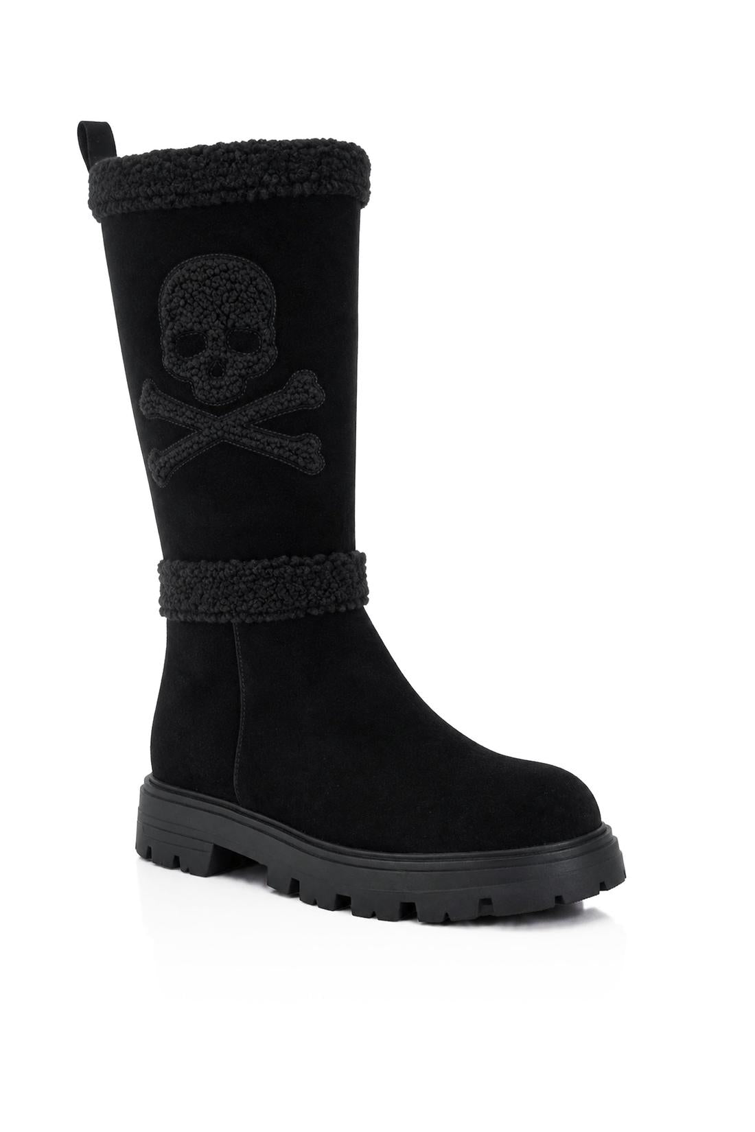 Suede Boots Skull And Bones