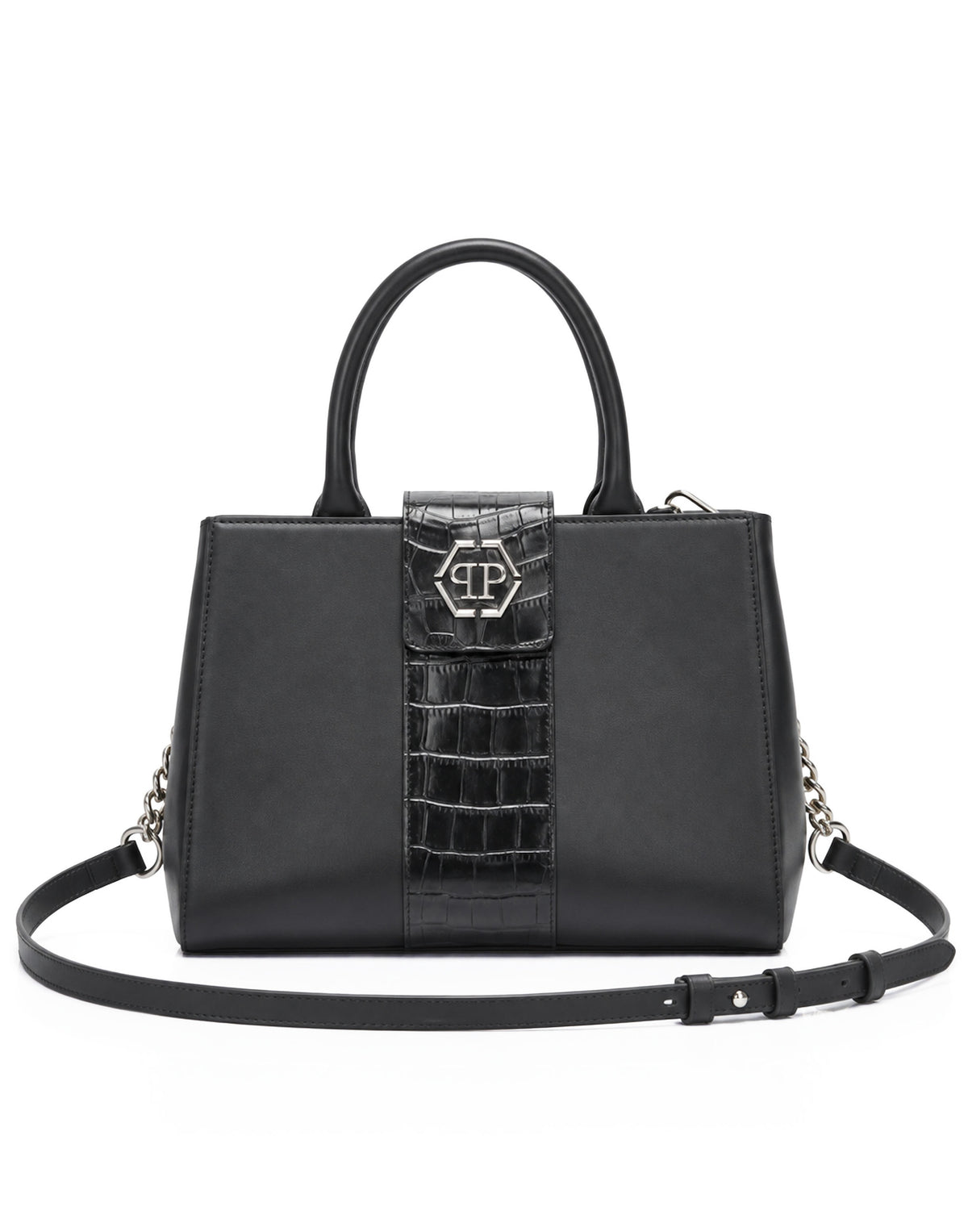 Nappa Handle Bag Hexagon Strass Cocco Cut