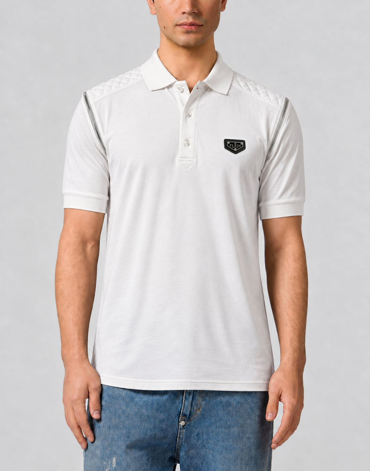 Polo T-Shirt Zippers On Sleeves