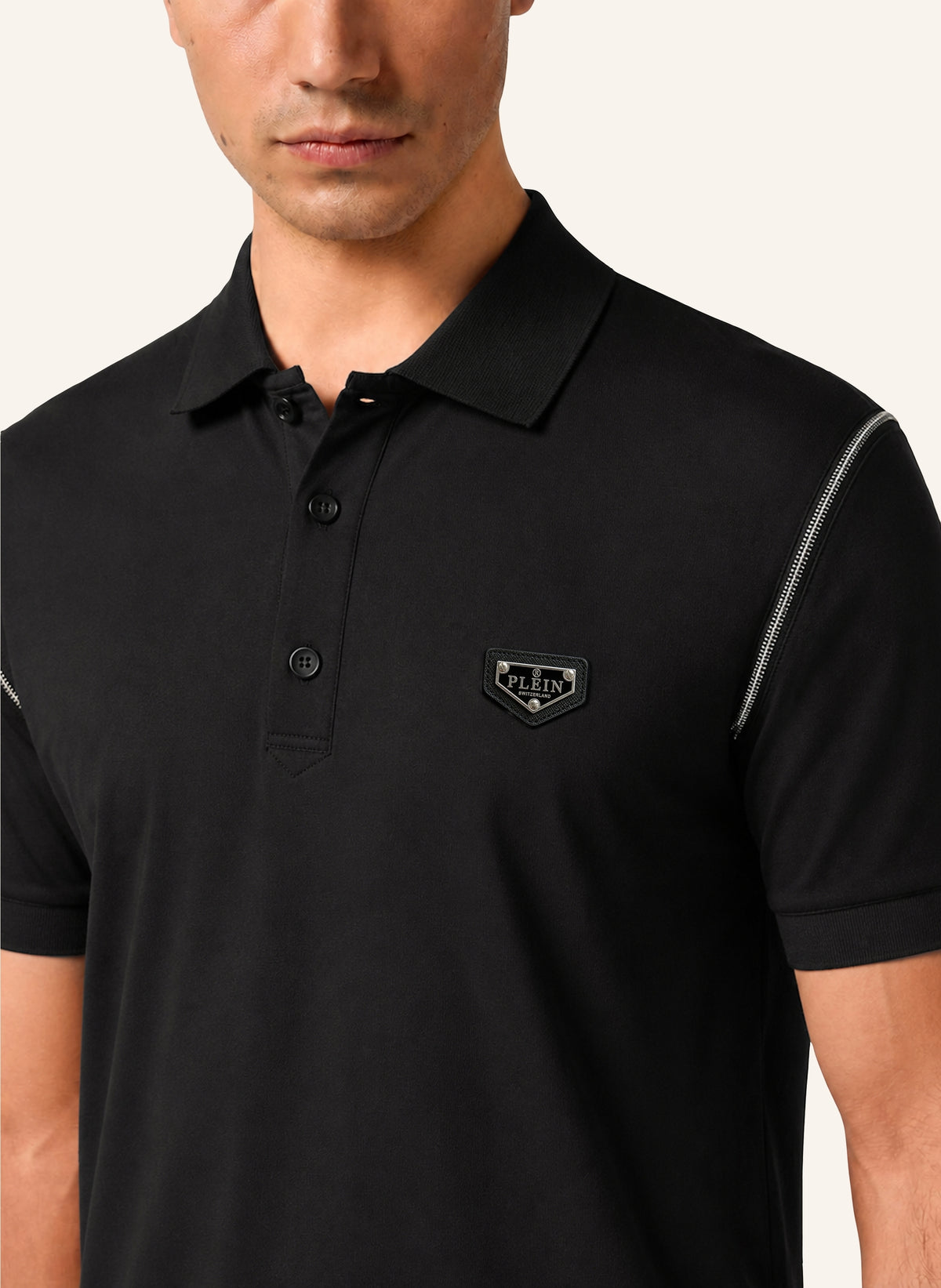 Polo T-Shirt Zippers On Sleeves