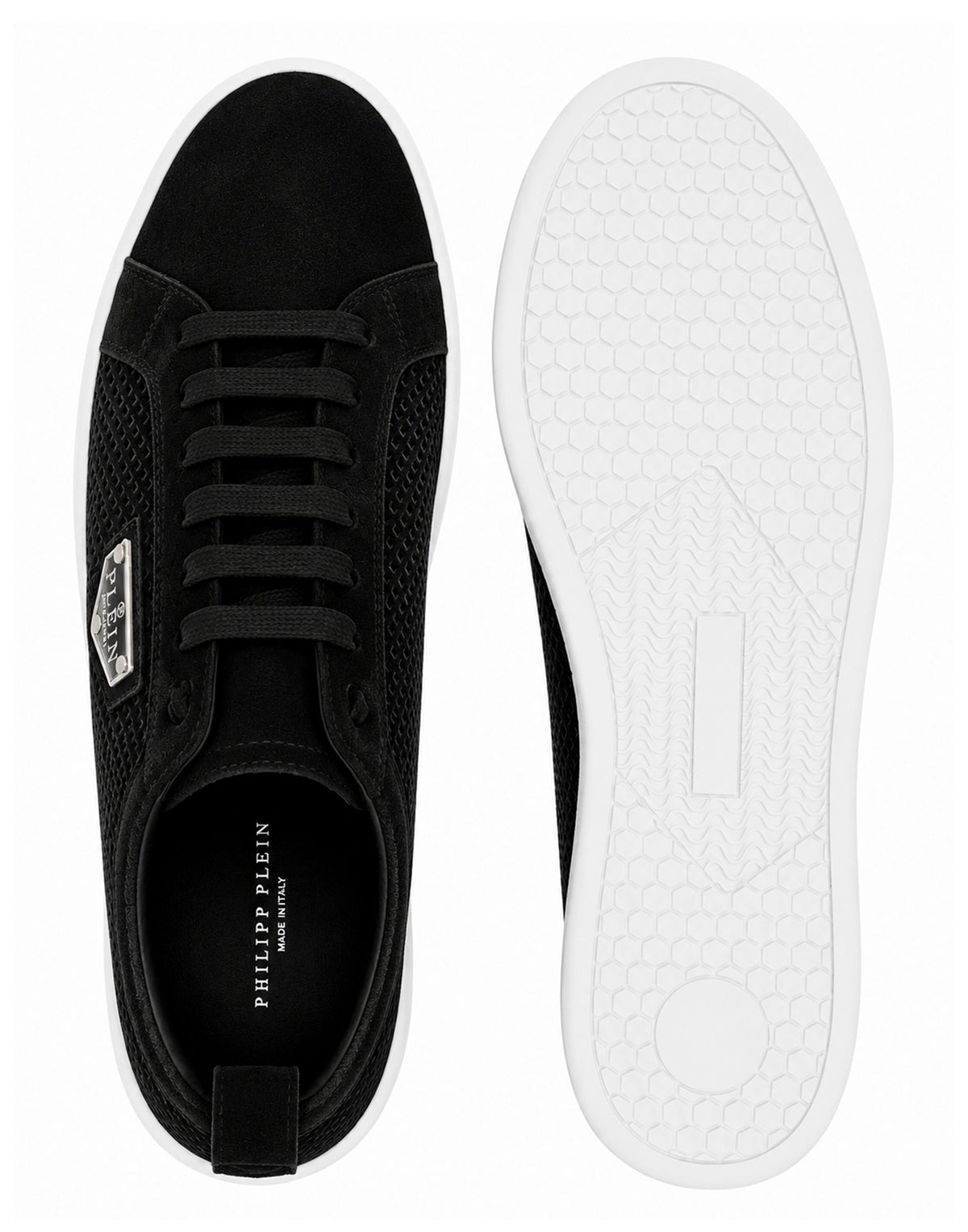 Perforated Suede Low-Top Sneakers