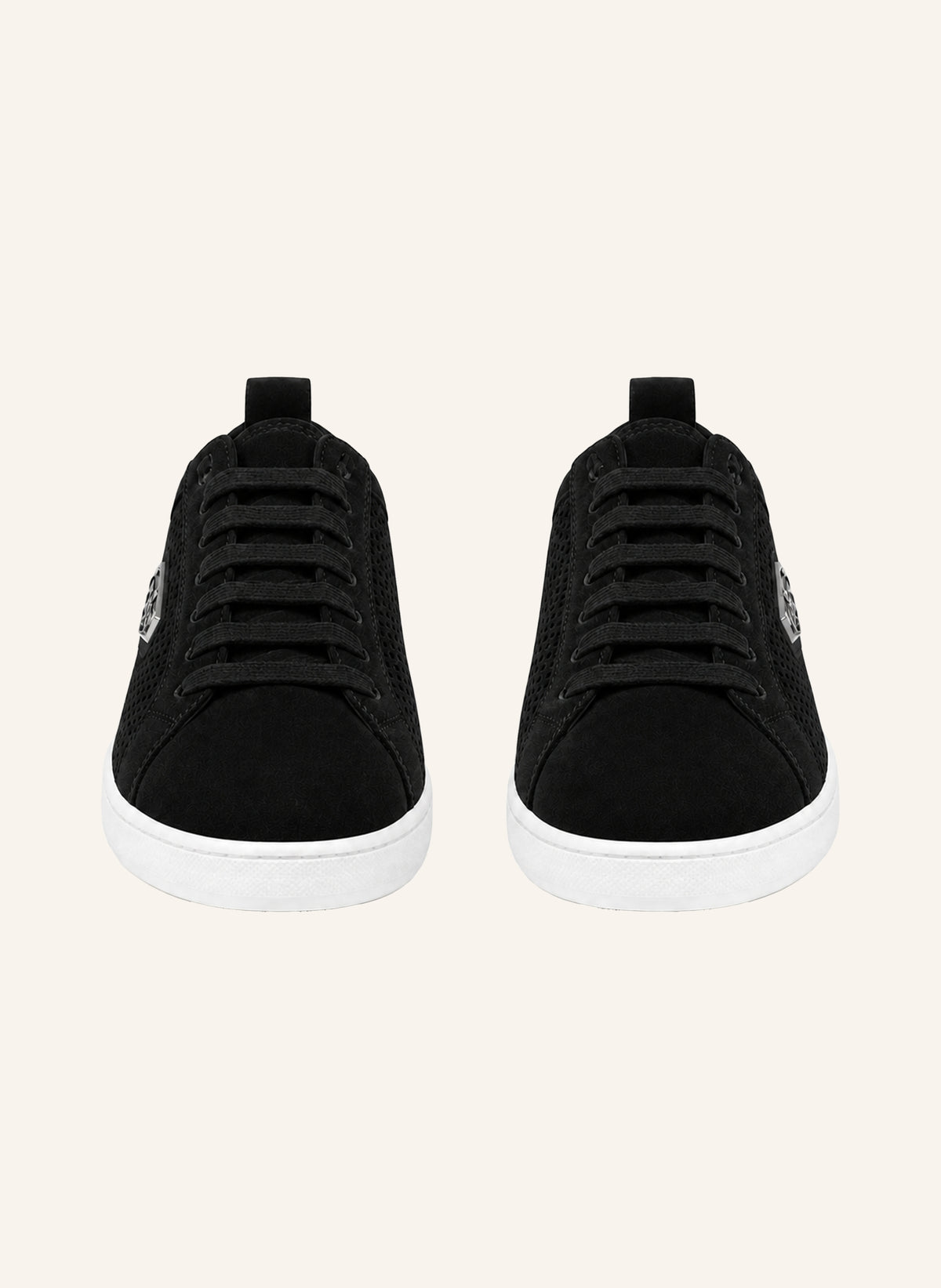 Perforated Suede Low-Top Sneakers