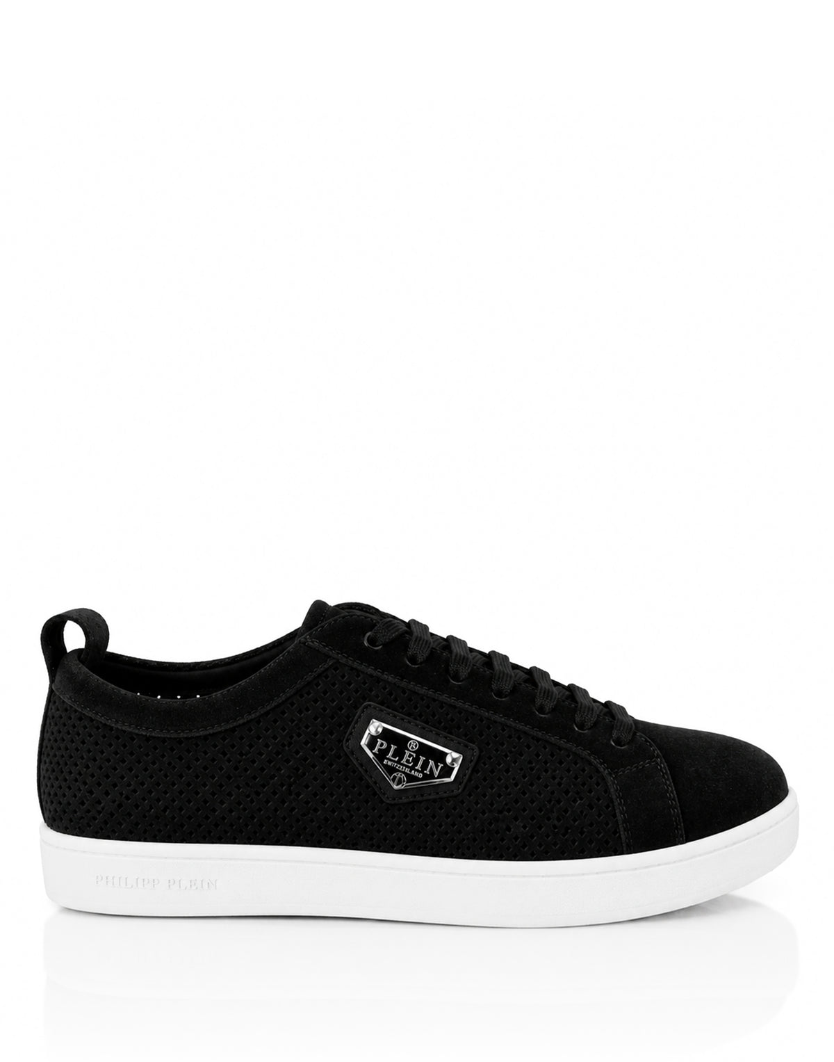 Perforated Suede Low-Top Sneakers