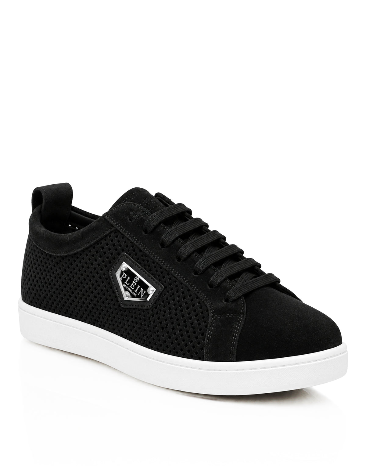 Perforated Suede Low-Top Sneakers