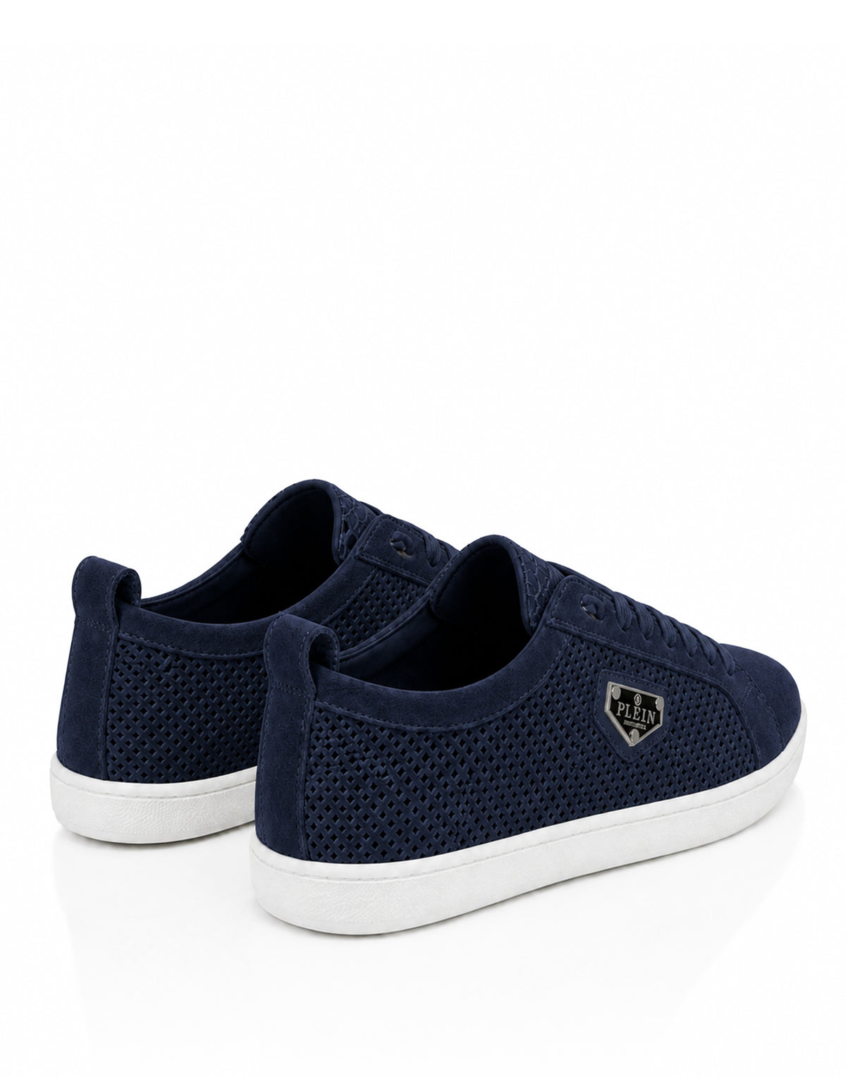 Perforated Suede Low-Top Sneakers