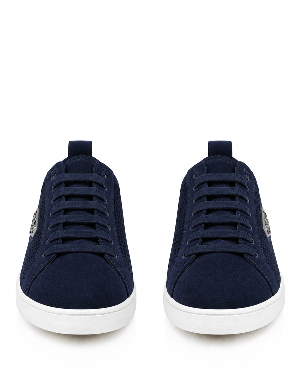 Perforated Suede Low-Top Sneakers