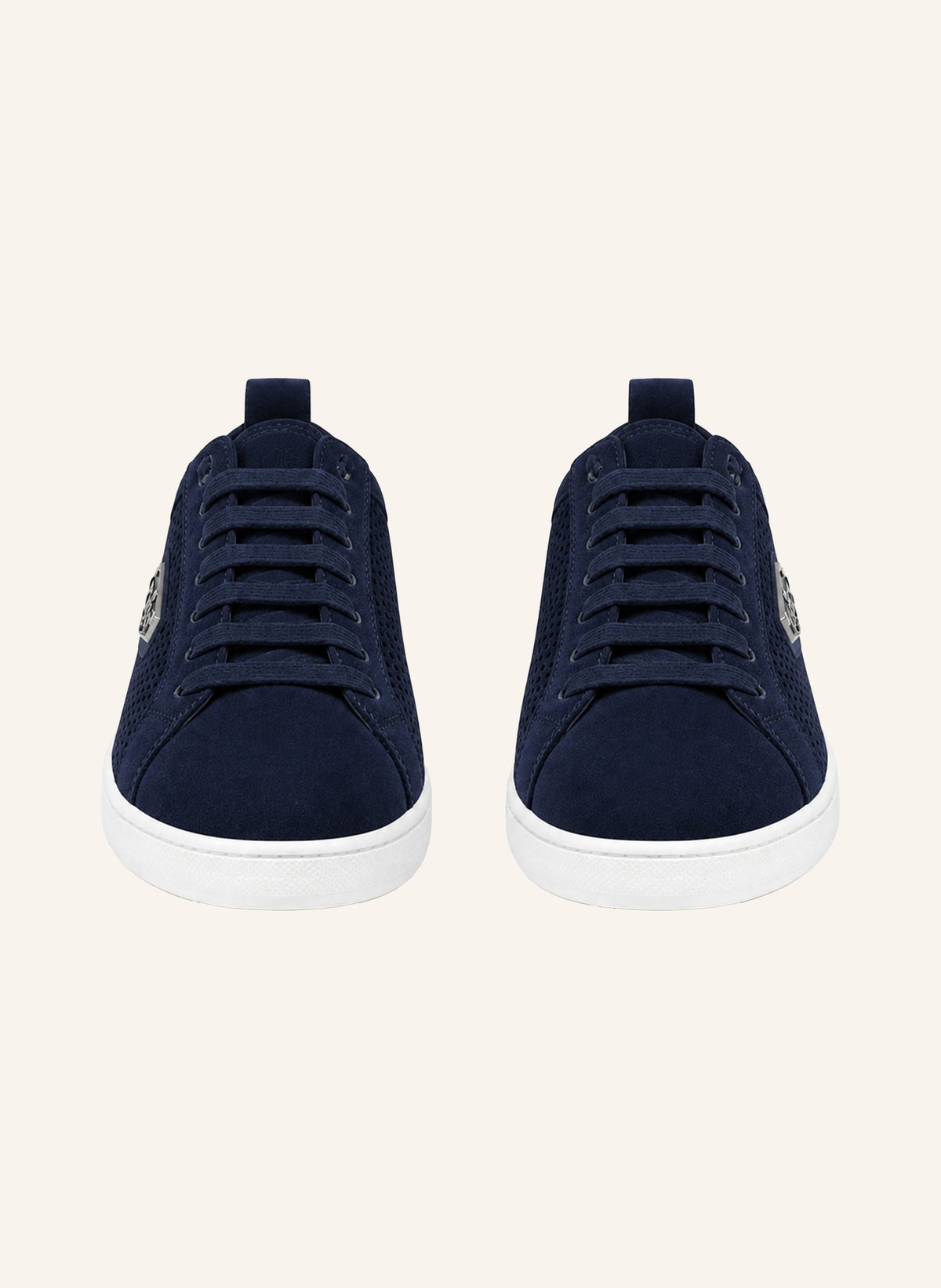 Perforated Suede Low-Top Sneakers
