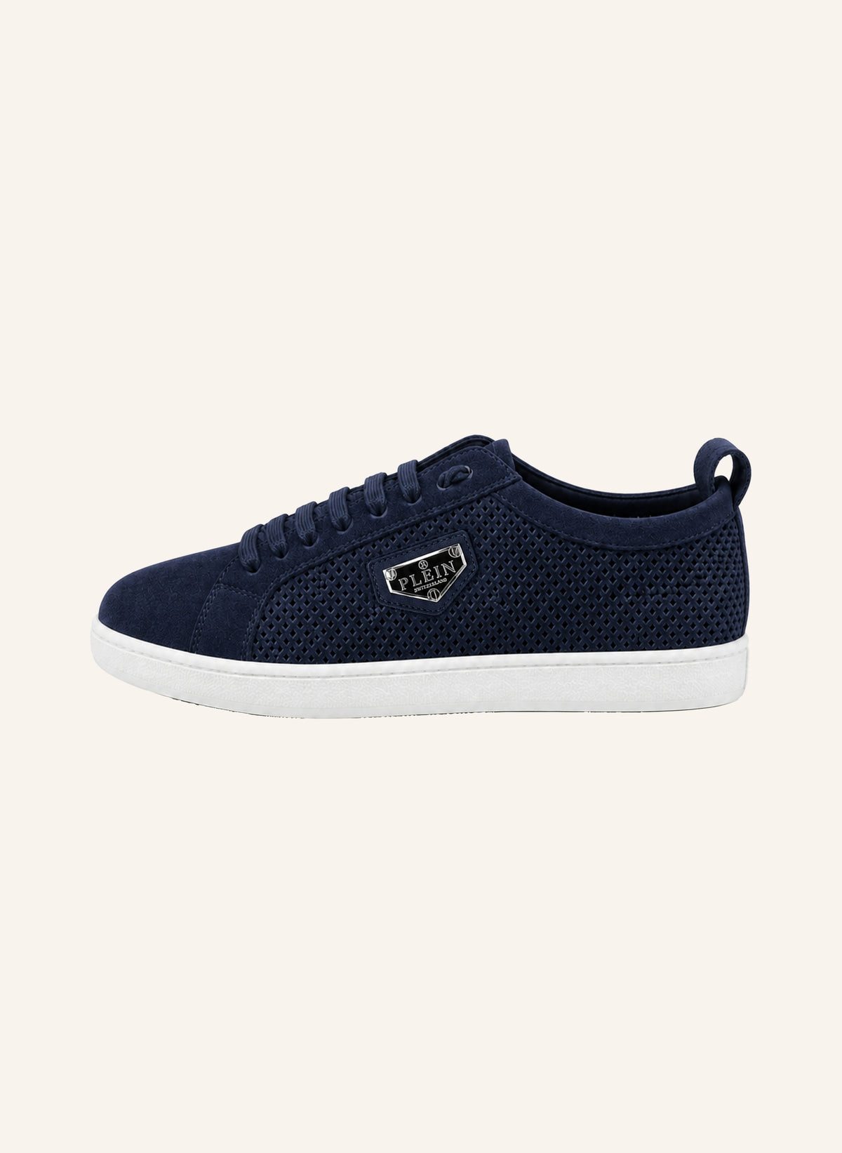 Perforated Suede Low-Top Sneakers