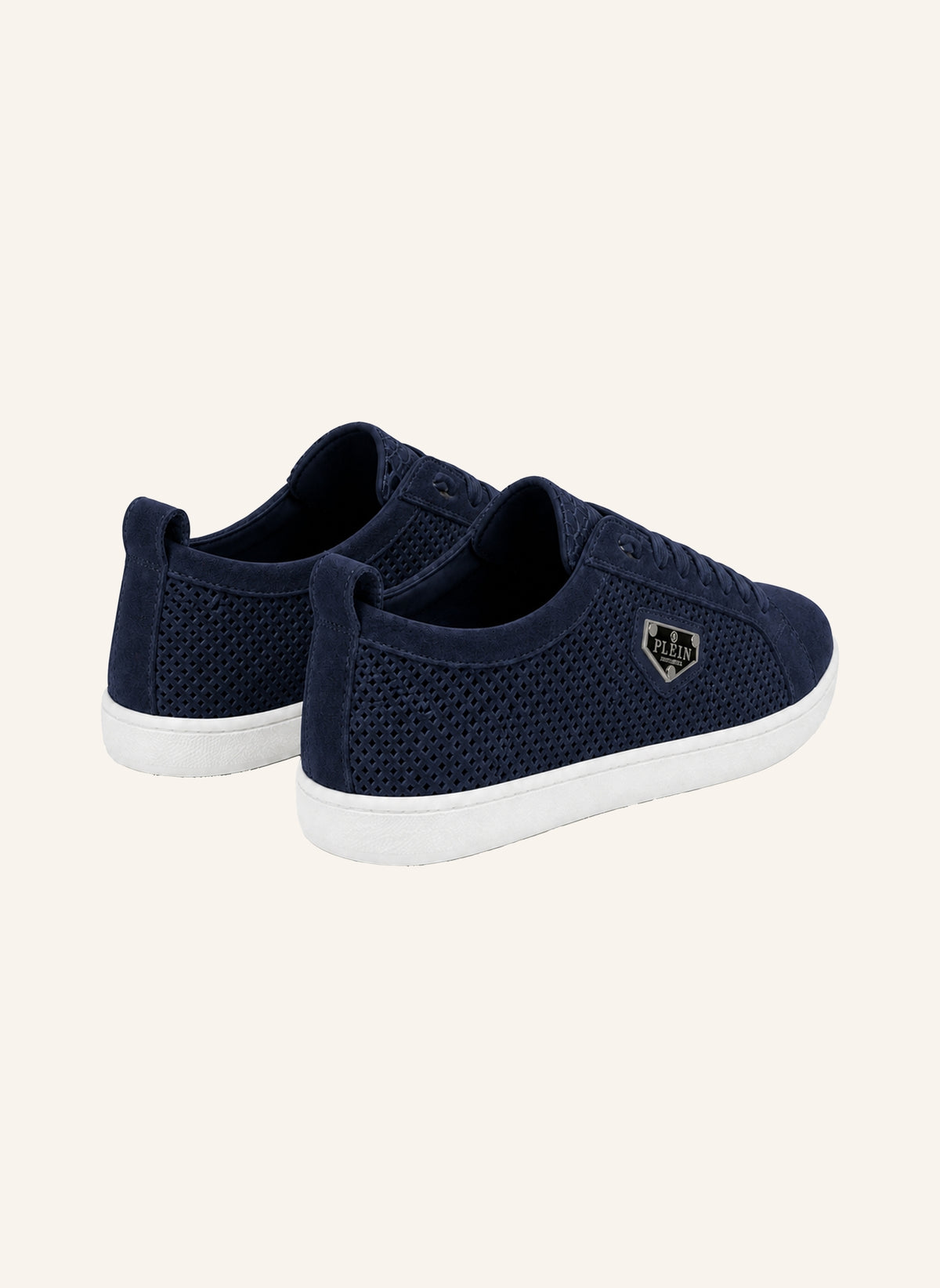 Perforated Suede Low-Top Sneakers
