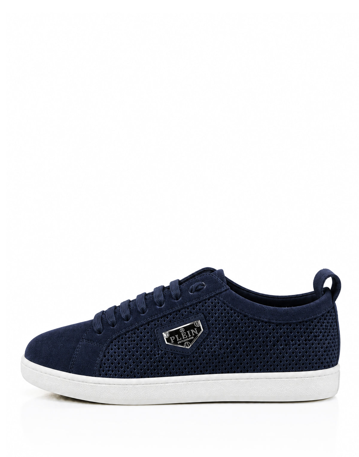 Perforated Suede Low-Top Sneakers