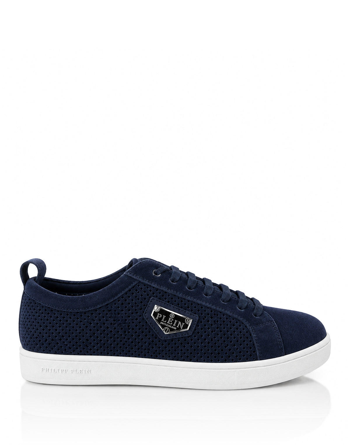 Perforated Suede Low-Top Sneakers