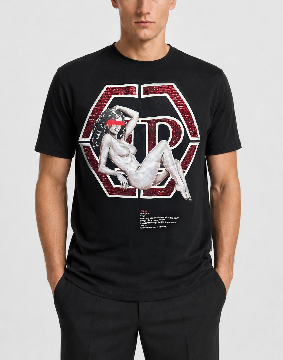 Jersey T-Shirt Plein Pin Up Hexagon