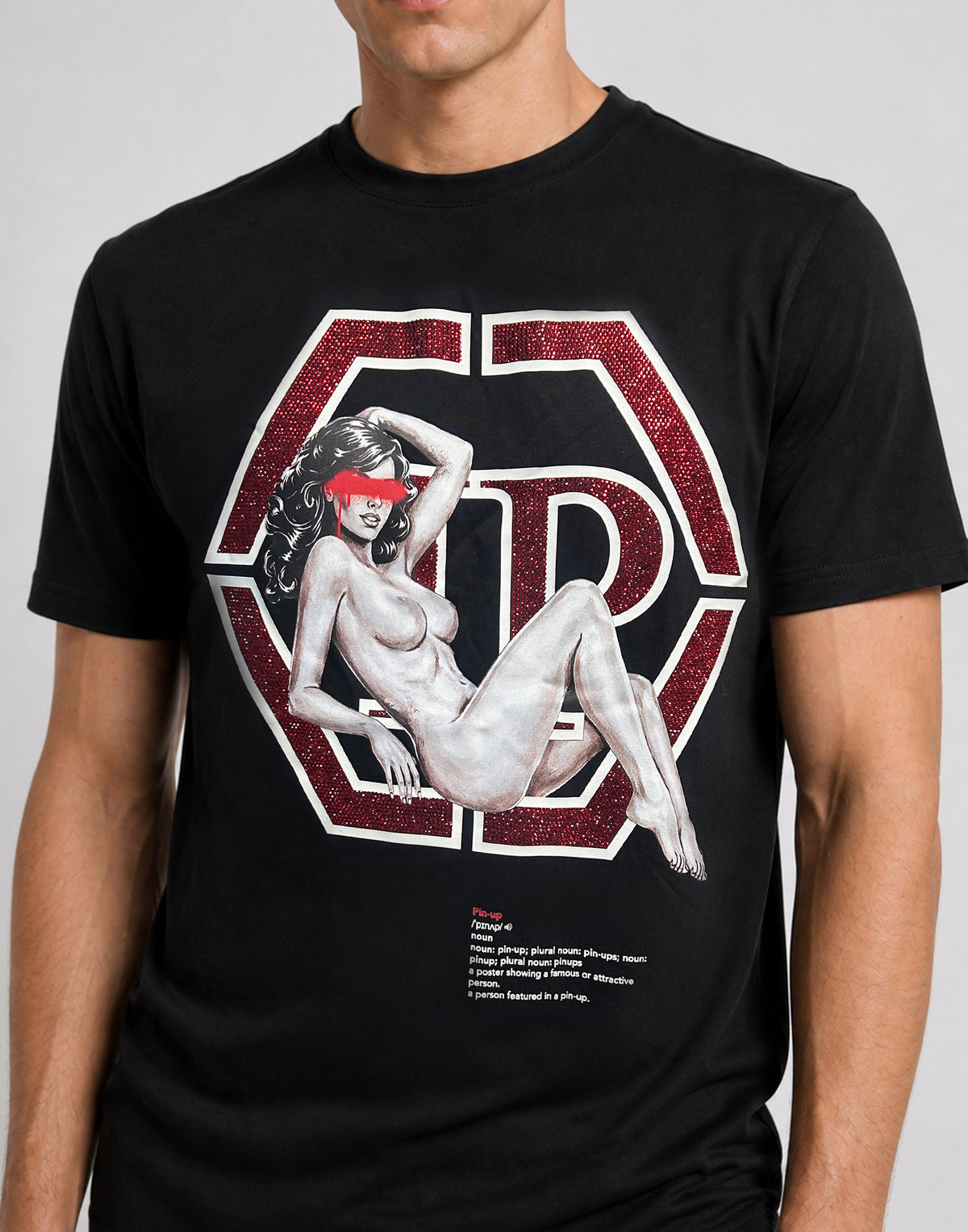 Jersey T-Shirt Plein Pin Up Hexagon