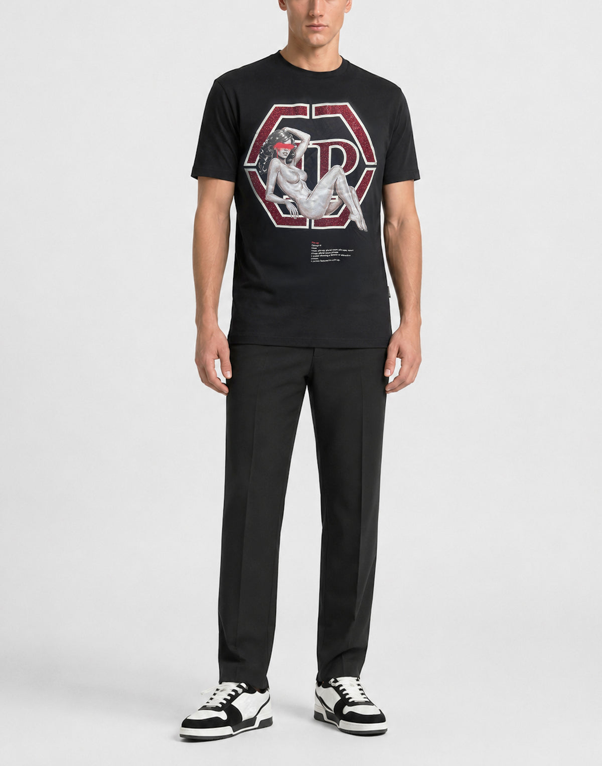 Jersey T-Shirt Plein Pin Up Hexagon