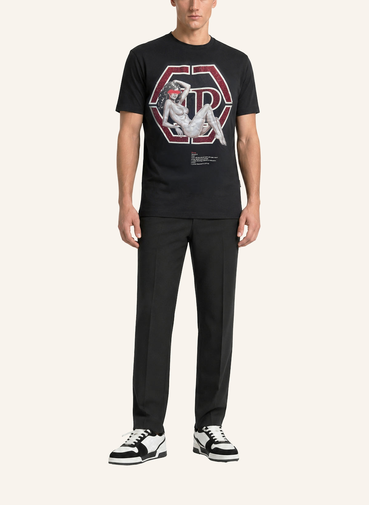 Jersey T-Shirt Plein Pin Up Hexagon