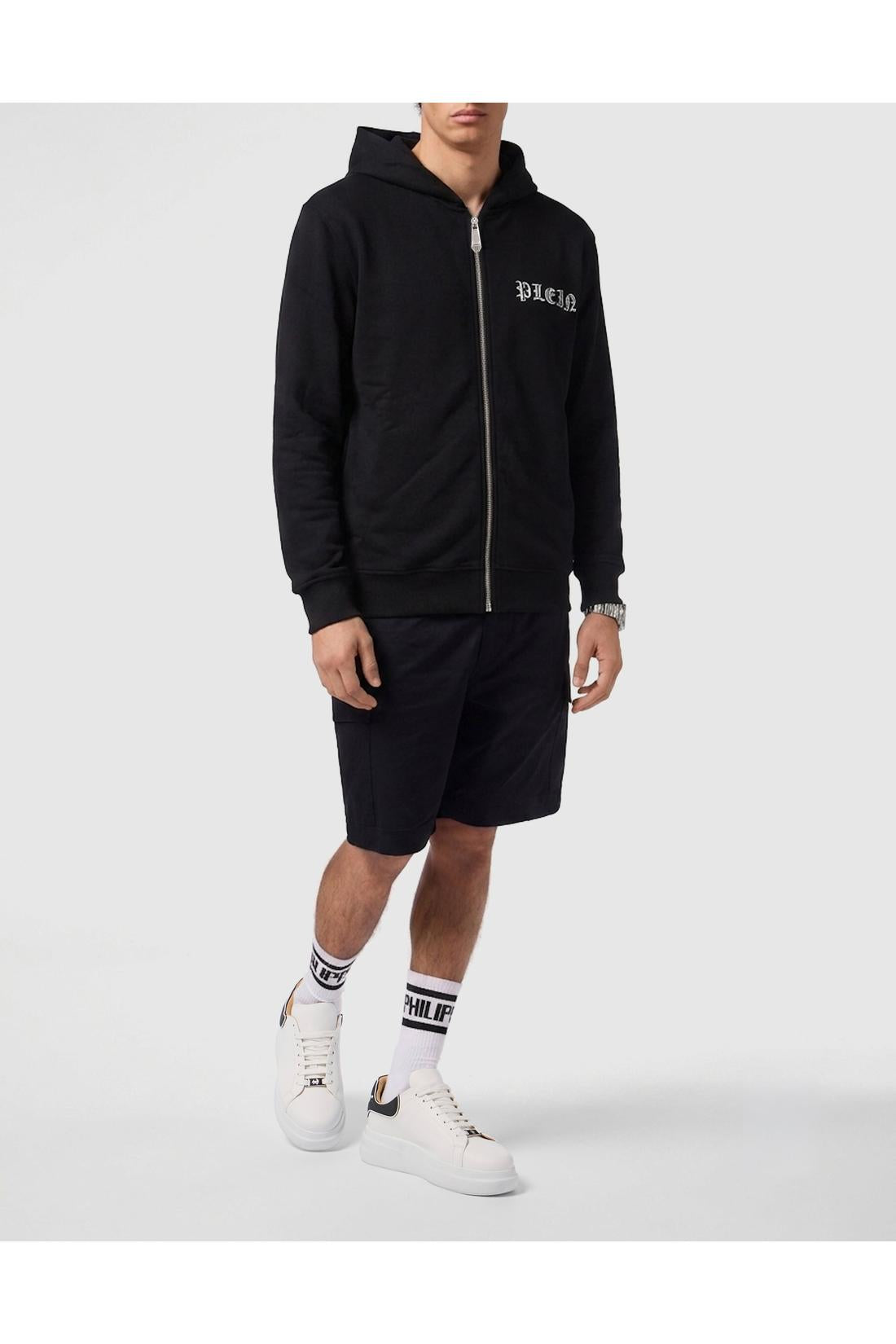 Philipp Plein Hoodie Zip Skull Stones, Strick & Pullover