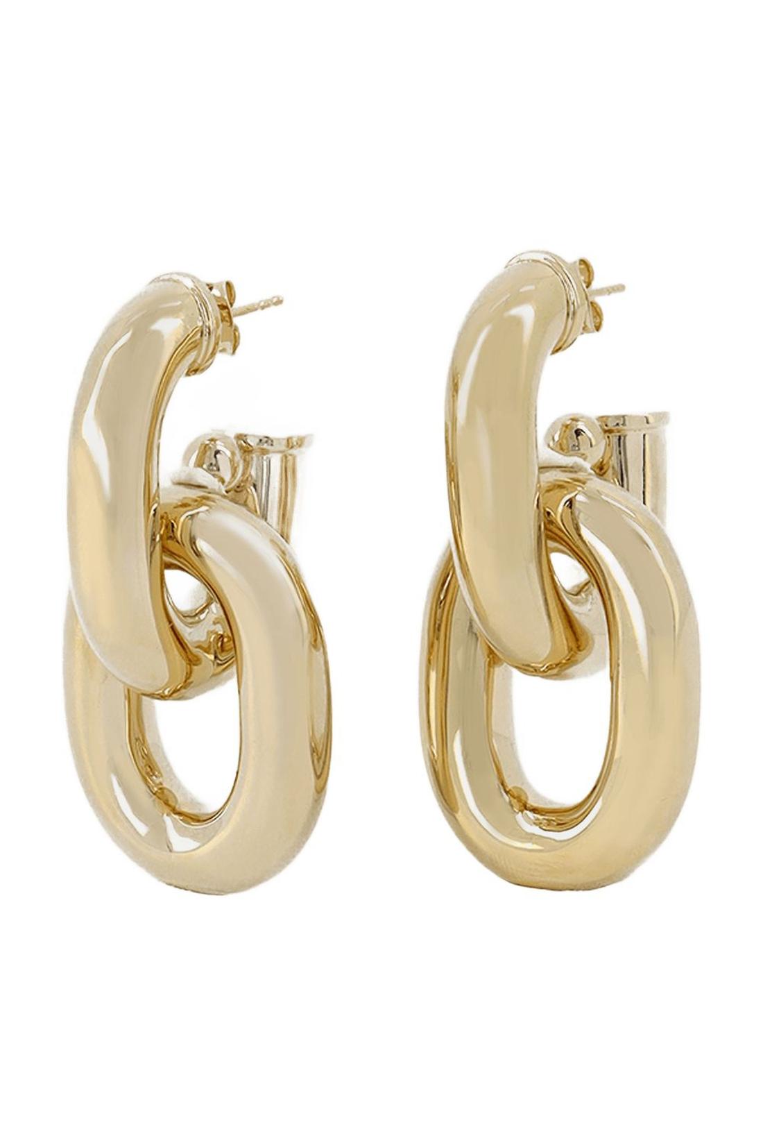 Rabanne-Xl Link Hoops Earring - Paco Rabanne - Gold - Metal-Schmuck-Black-Deal-Outlet-by-ARCHIVIST