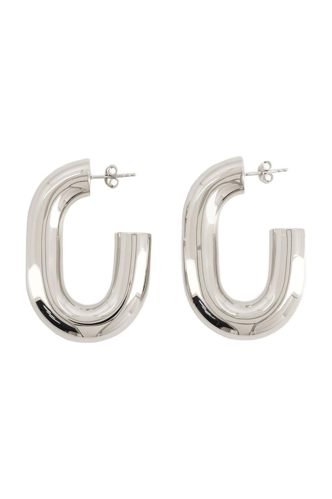 XL link earrings - Paco Rabanne - brass - silver