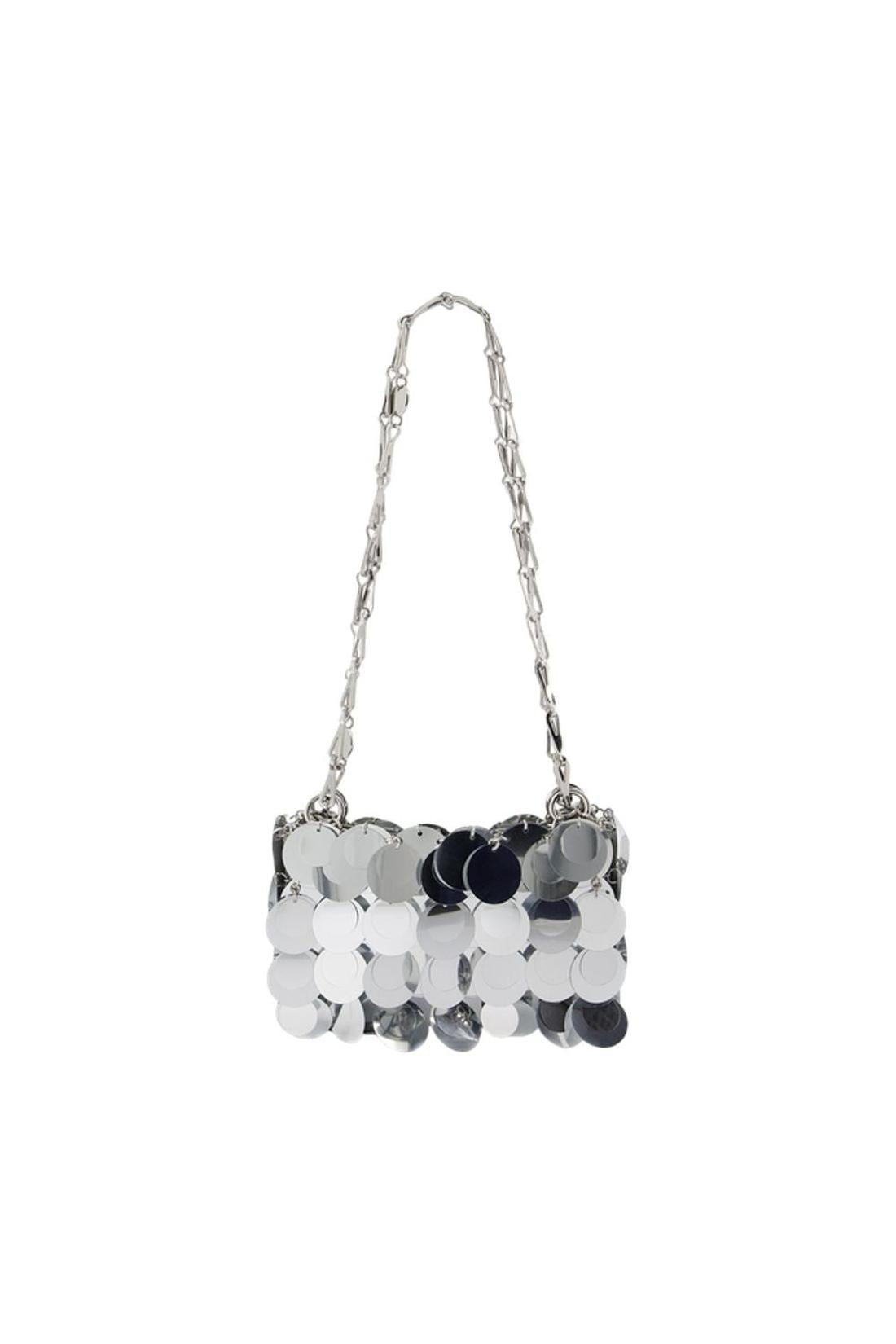 Rabanne-Sparkle Nano Handtasche - Rabanne - Polyester - Silber-Taschen-Black-Deal-Outlet-by-ARCHIVIST