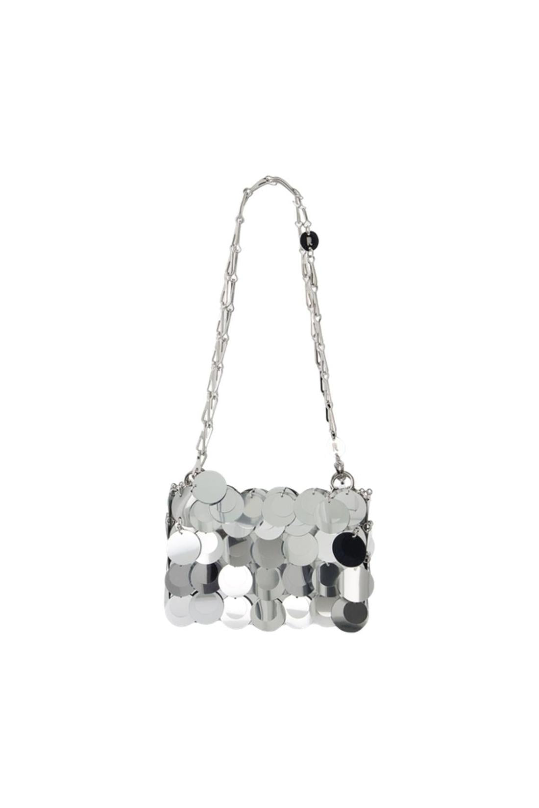 Rabanne-Sparkle Nano Handtasche - Rabanne - Polyester - Silber-Taschen-Black-Deal-Outlet-by-ARCHIVIST