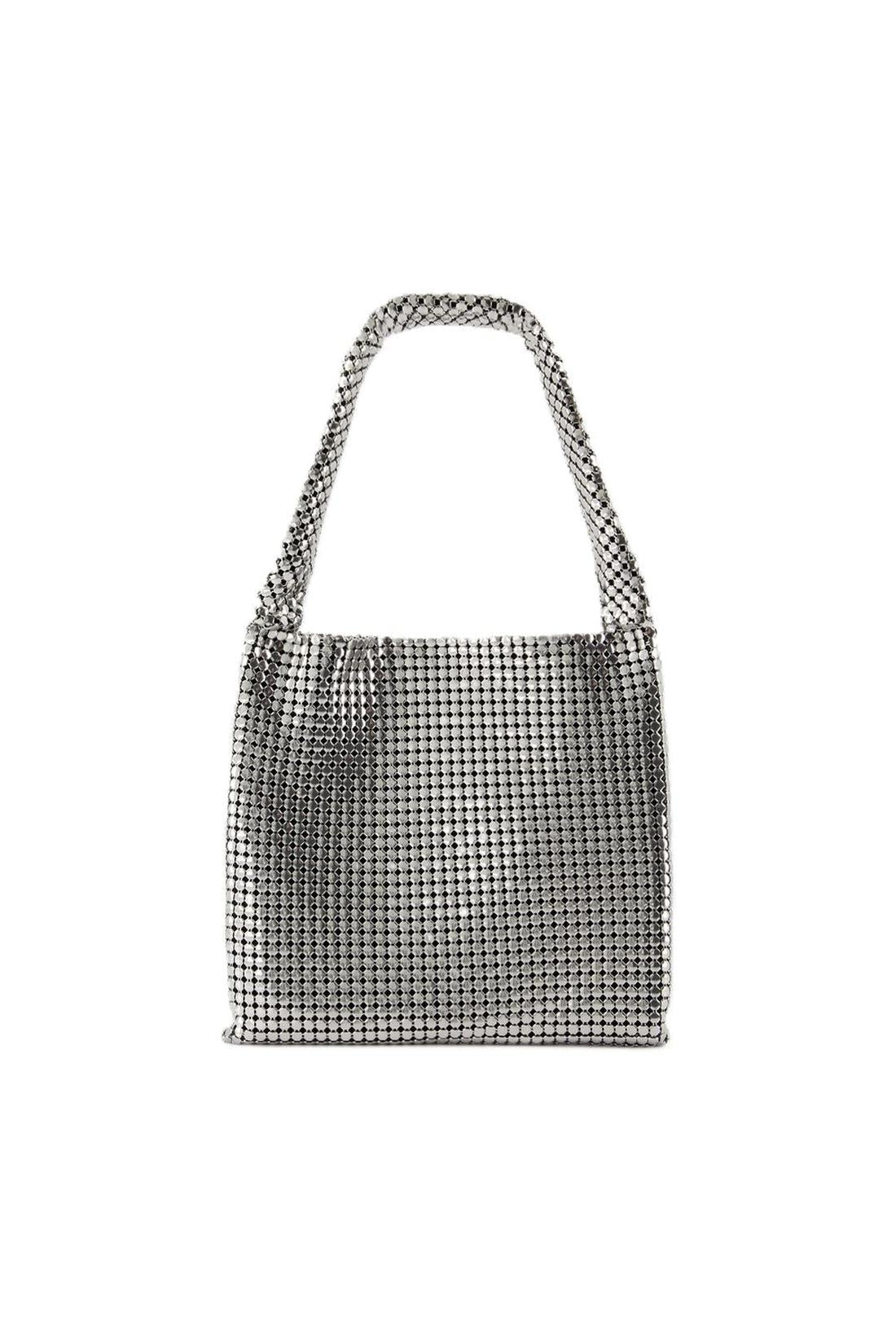 Medium Silver Pixel Shoulder Bag - Rabanne - Aluminum - Silver