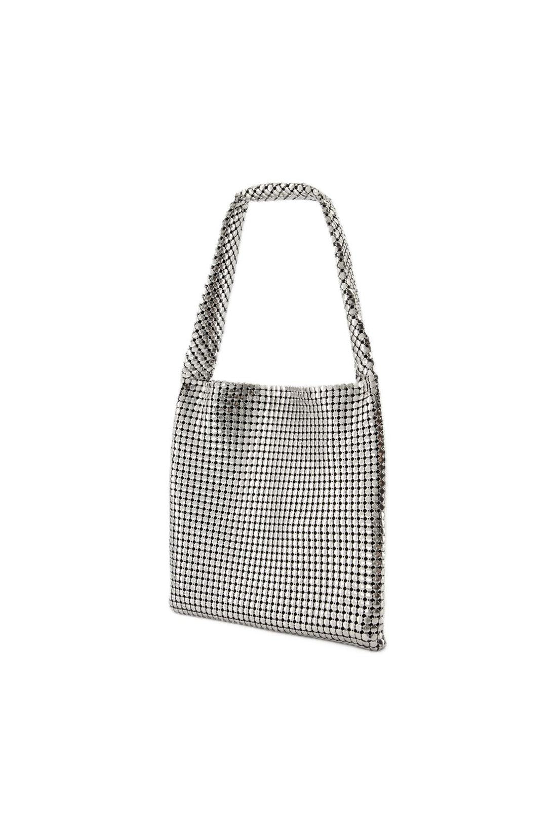 Medium Silver Pixel Shoulder Bag - Rabanne - Aluminum - Silver