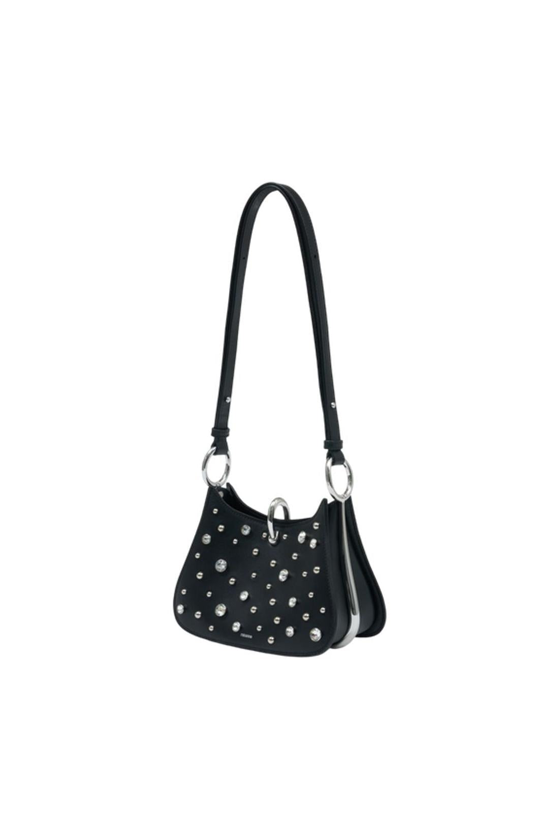 Schultertasche - Rabanne - Leder - Schwarz