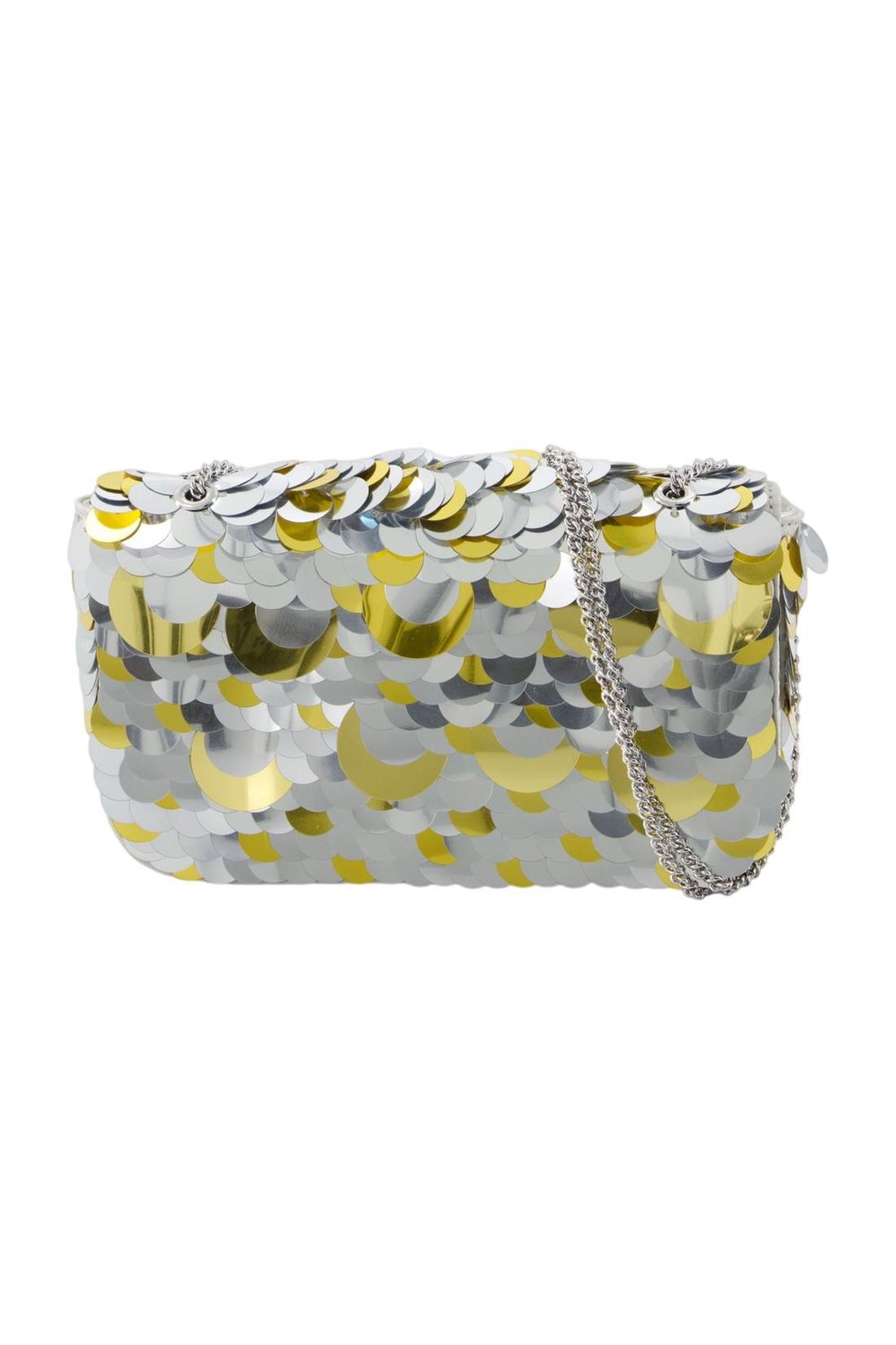 Sparkle Mini-Umhängetasche – Rabanne – Metall – Goldfarben