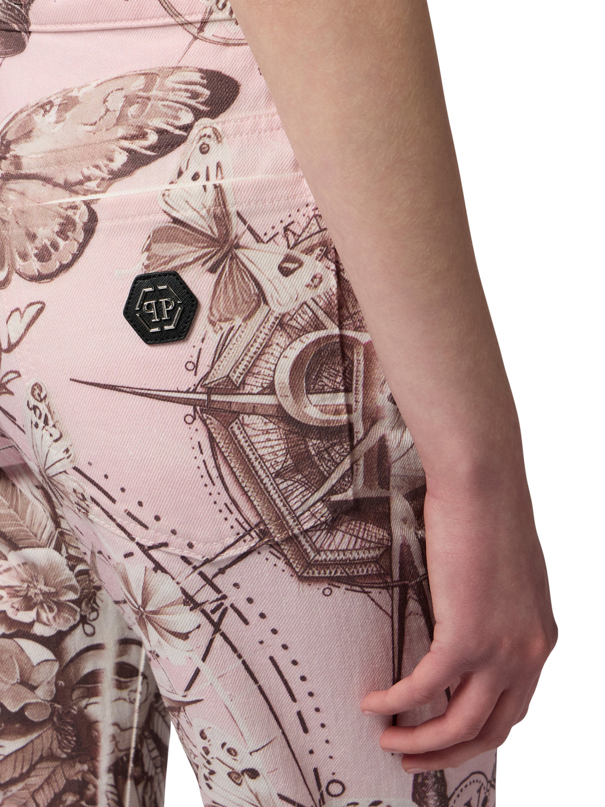 Straight Cut Jeans Butterfly Tattoo