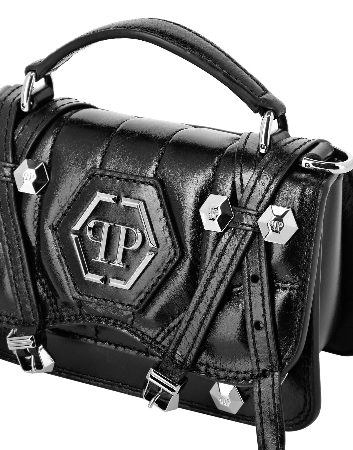 Leather Small Belt Bag Hexagon