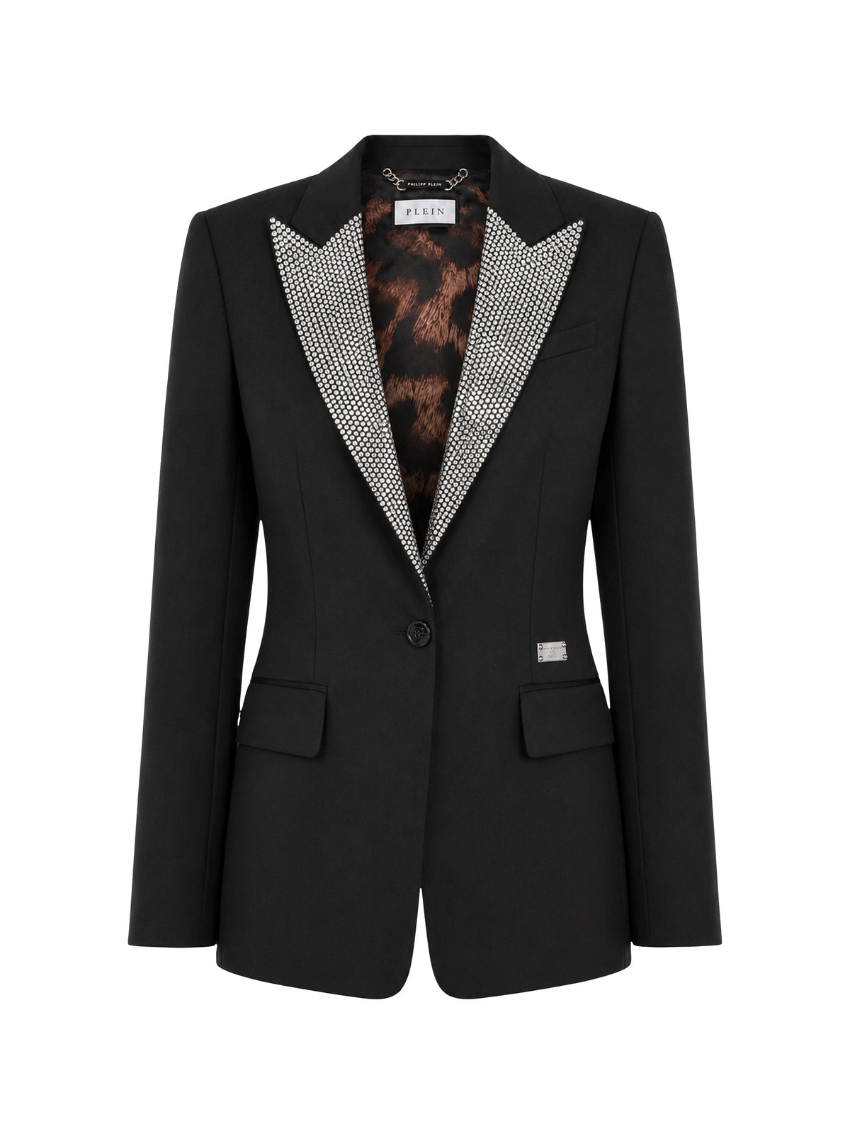 Single Breasted Fit Blazer Crystal Strass