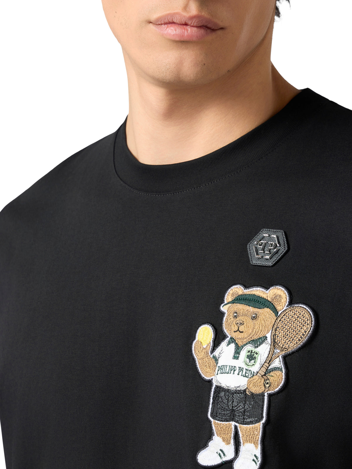 Round Neck T-Shirt Teddy Tennis Patch