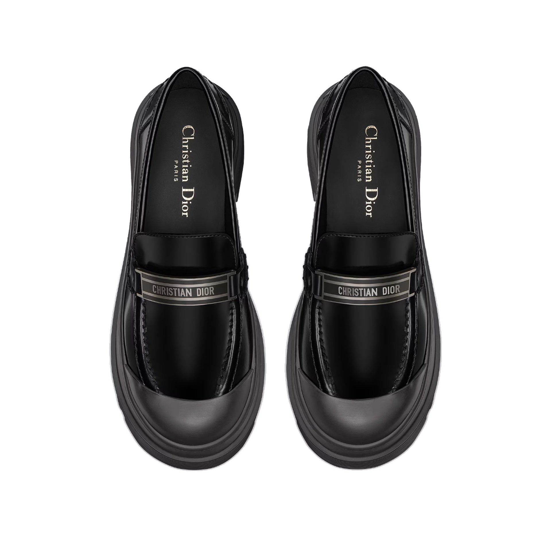 Dior Leather Logo Loafers