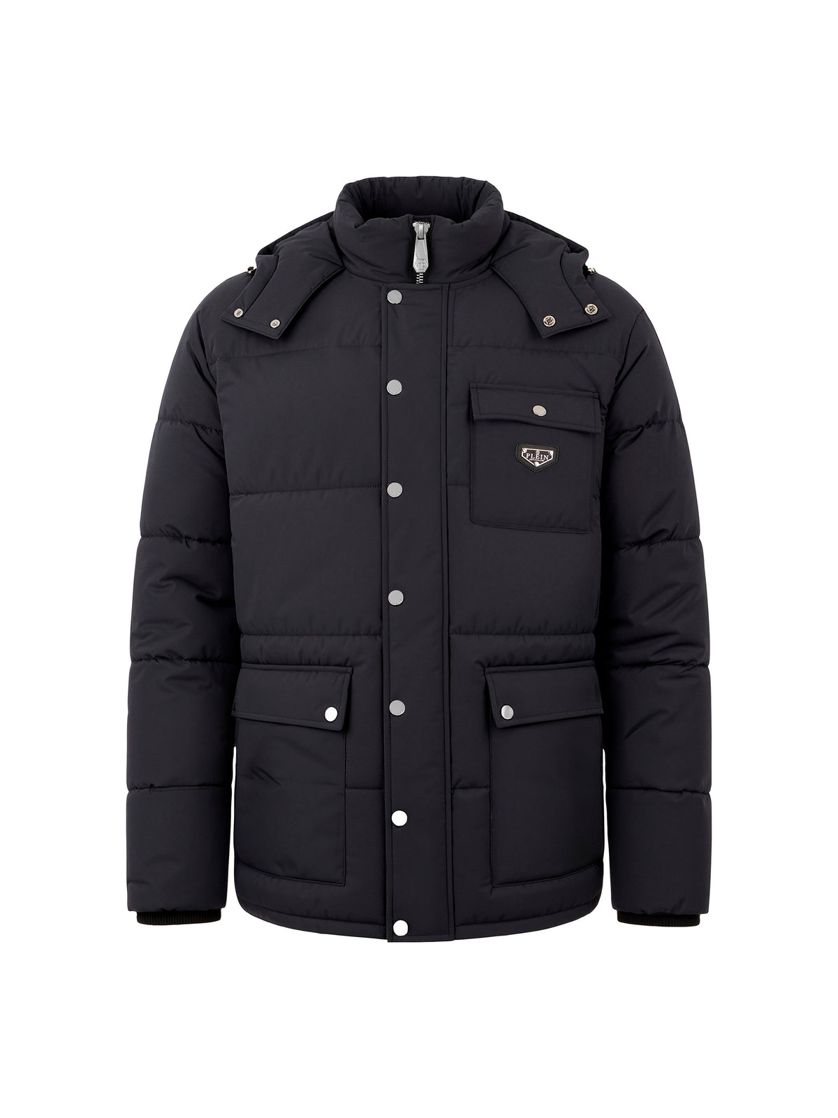 Nylon Puffer Jacket Gothic Plein