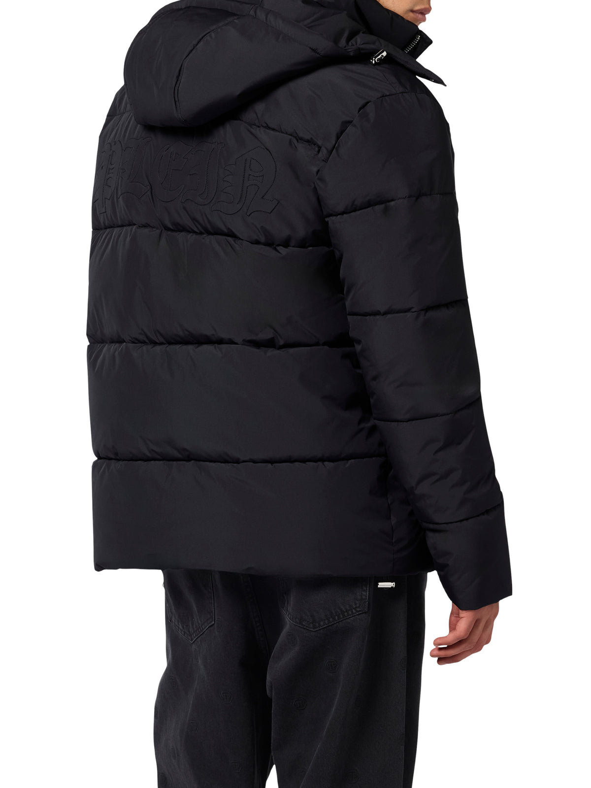 Nylon Puffer Jacket Gothic Plein