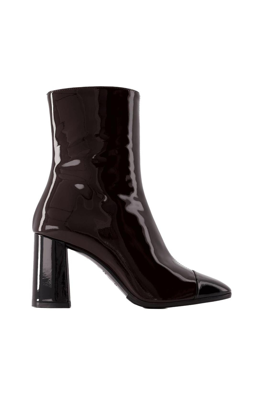 Stiefeletten Donna - Carel - Lackleder - Braun/Schwarz