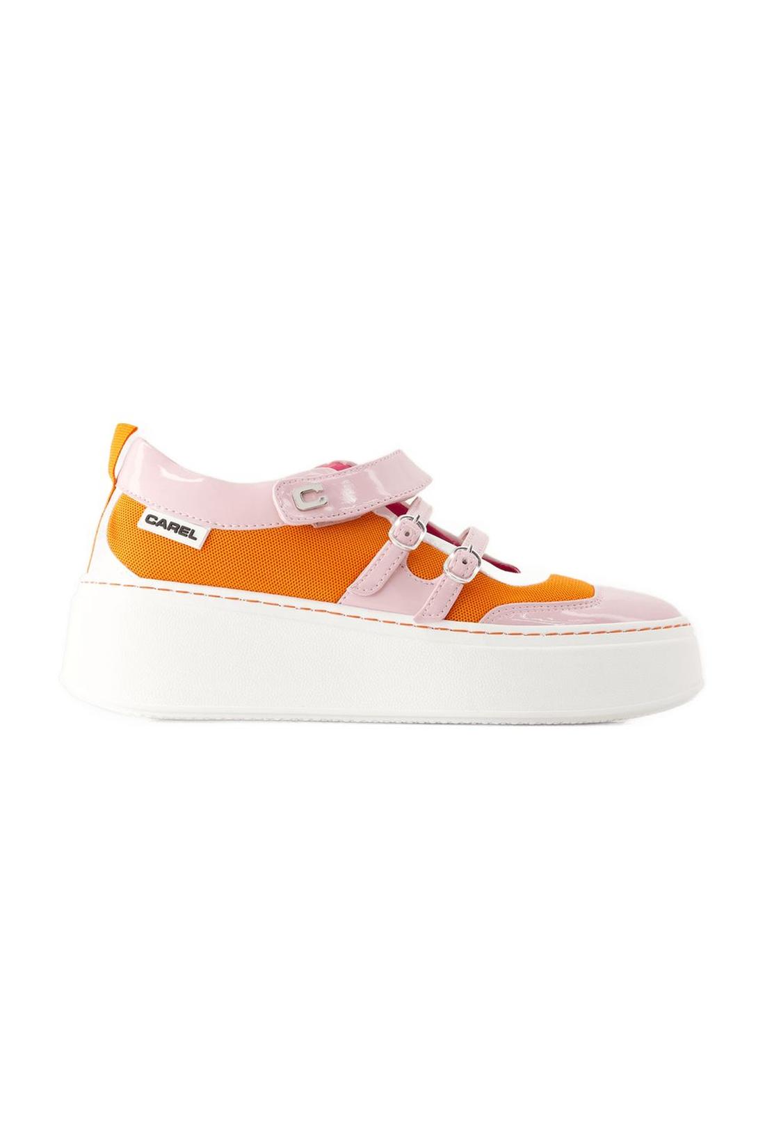 Sneakers Baskina - Carel - Leder - Orange/Pink
