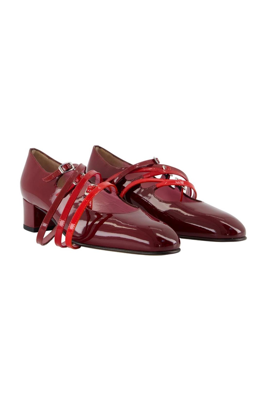 Carel-Spaghetti-Pumps - Carel - Leder - Bordeaux-Pumps-Black-Deal-Outlet-by-ARCHIVIST